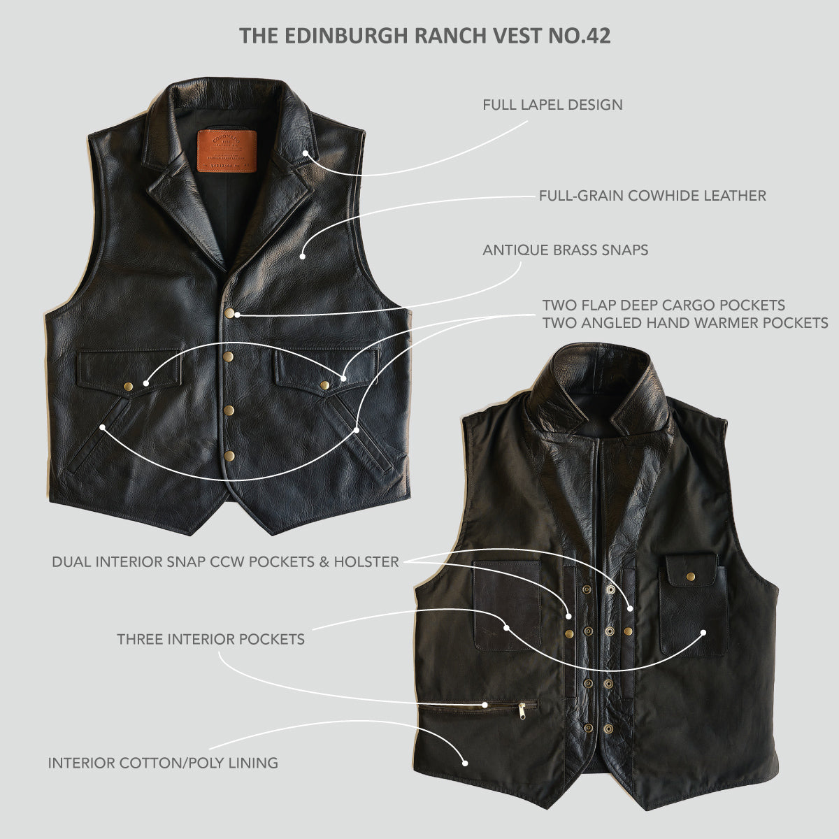 Ranch Vest No.42 | Black