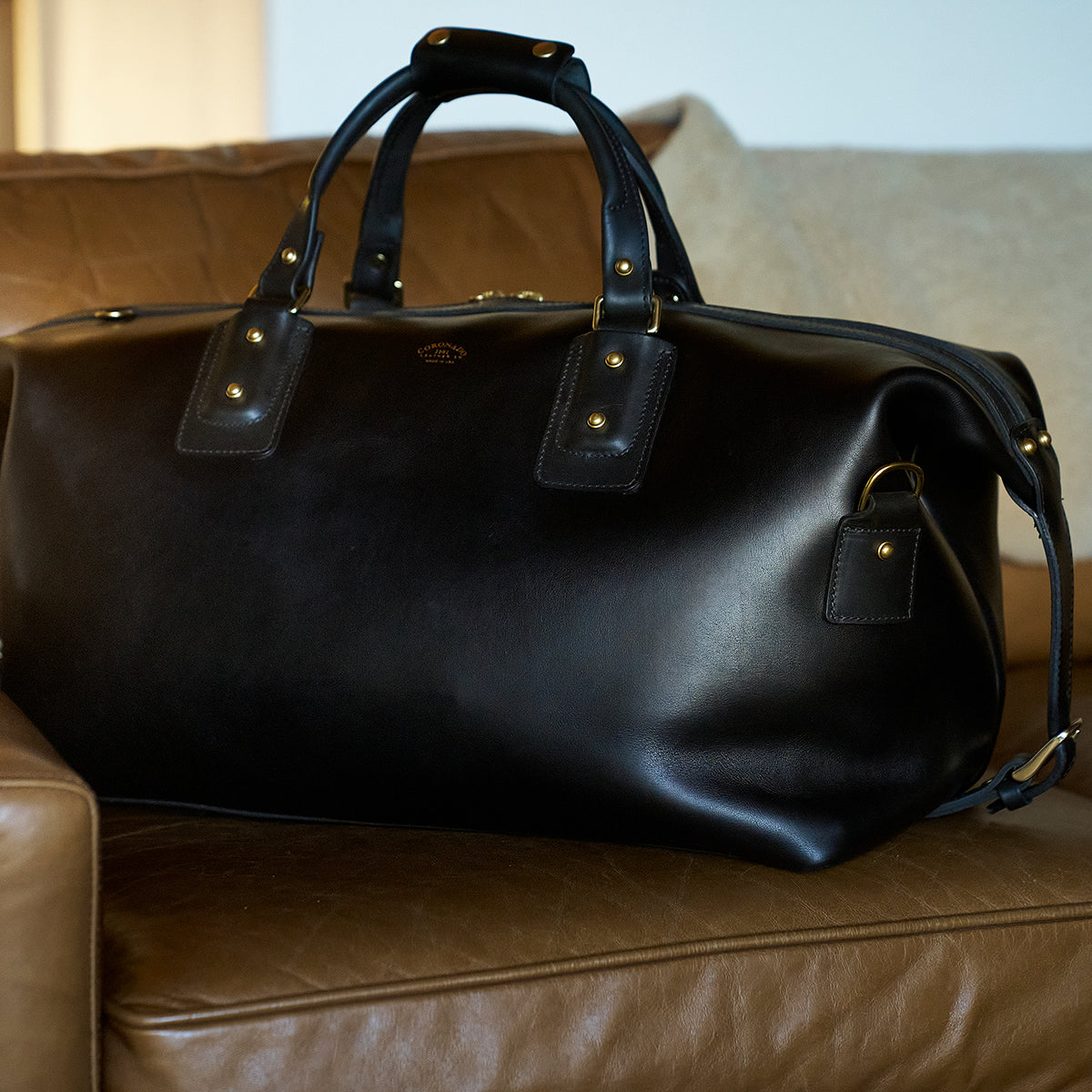 The #205 Duffel | Horween® Black Mt Blanc