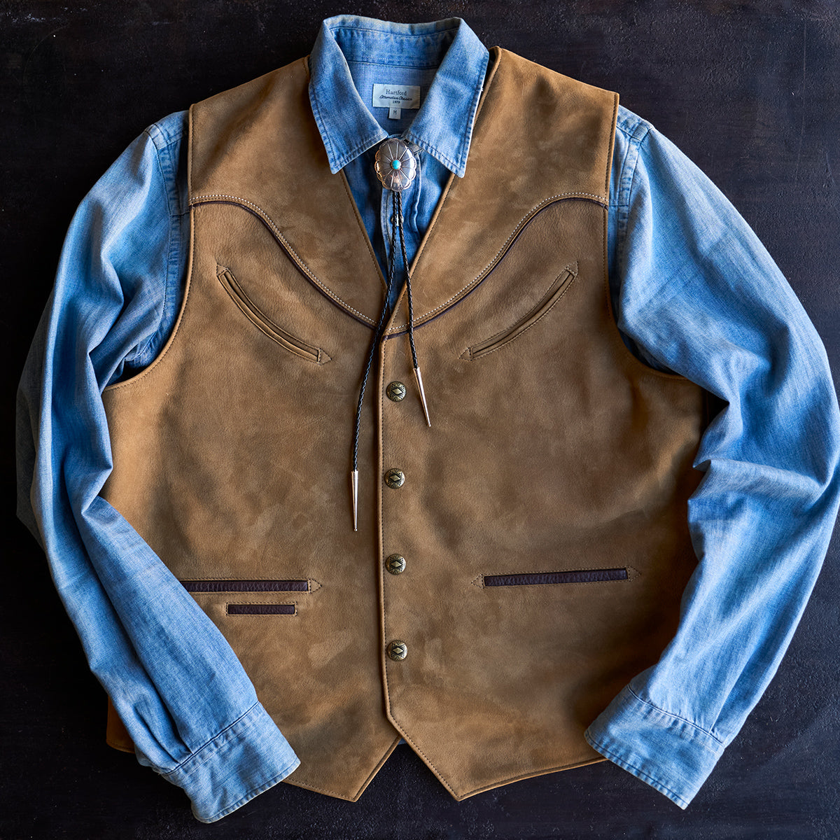 No.484 Vaquero Vest | Coyote Tan Nubuck