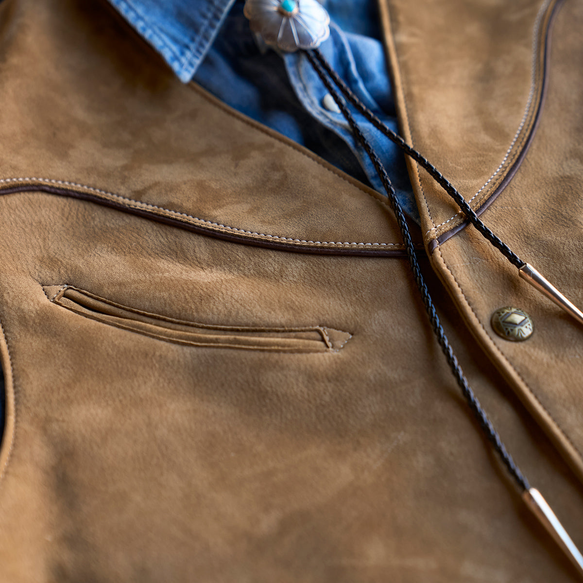 No.484 Vaquero Vest | Coyote Tan Nubuck