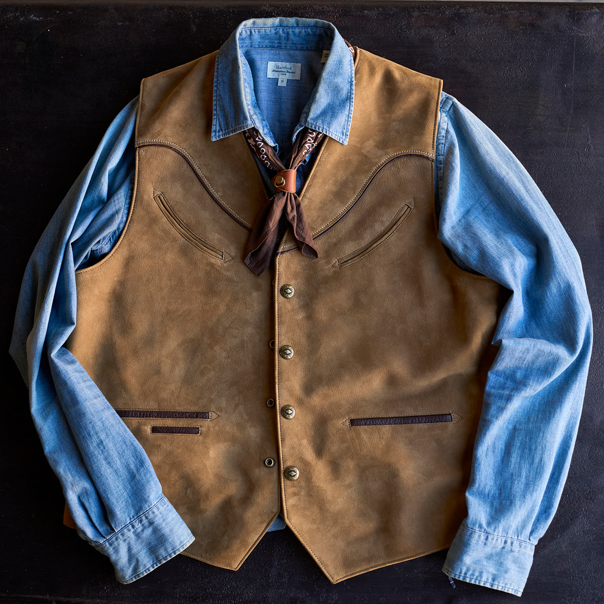No.484 Vaquero Vest | Coyote Tan Nubuck