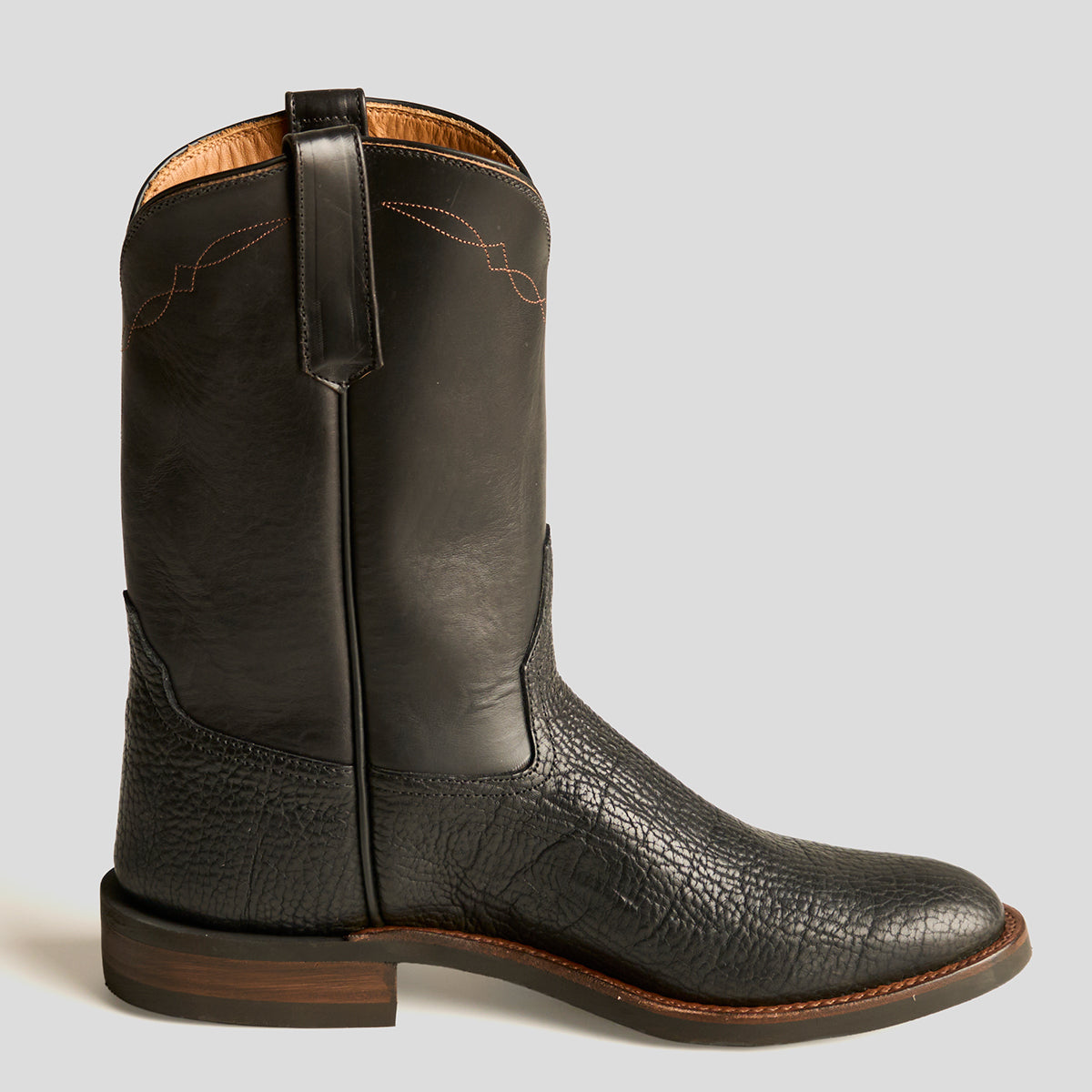 Roper Boot No.10 | Horween® Black Bison & Horsebutt