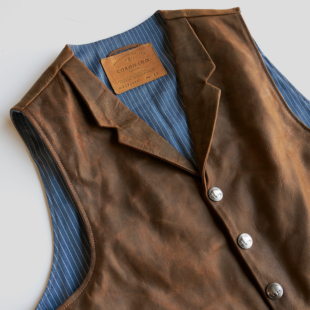 The No.29 Lapel Vest | Indy Bison Brown