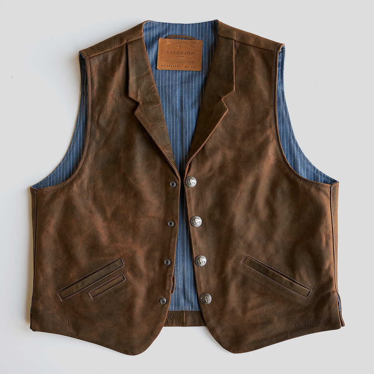 The No.29 Lapel Vest | Indy Bison Brown