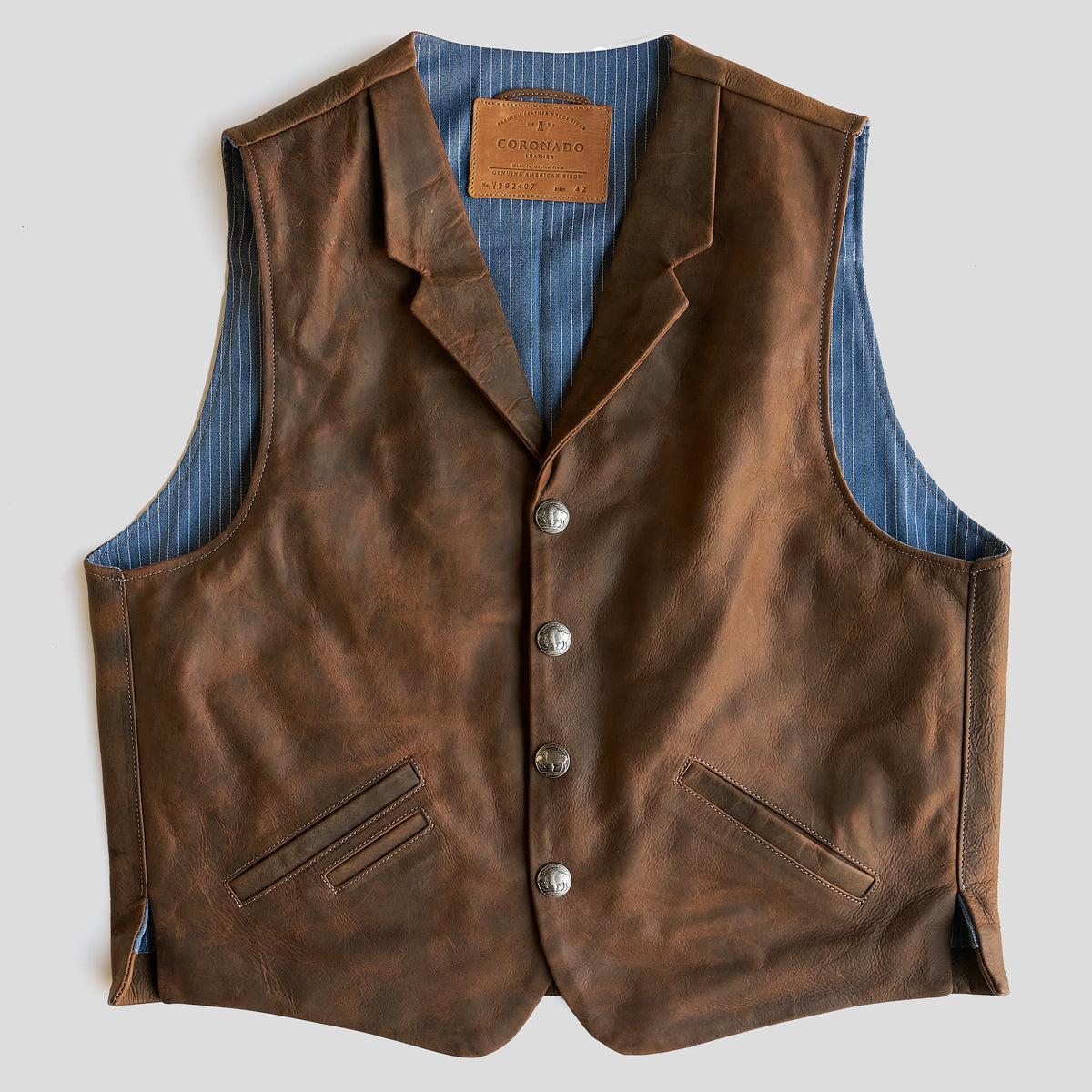 Indy Bison Lapel Vest No.29 V29-IB