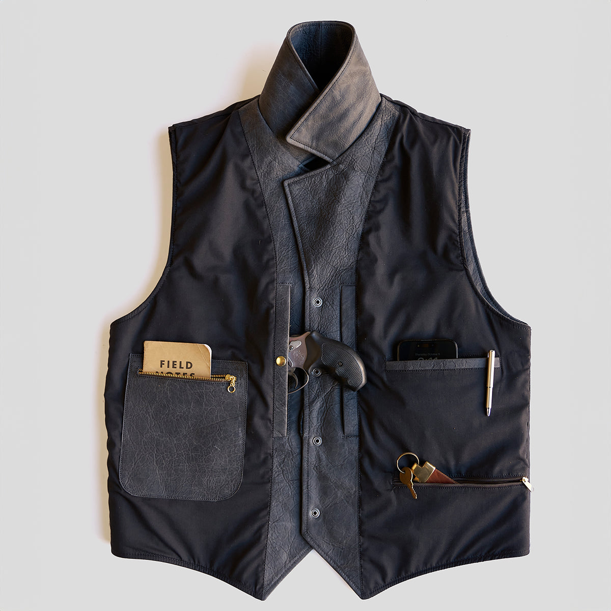 No.39 Indy Bison Ranchers Vest | Charcoal