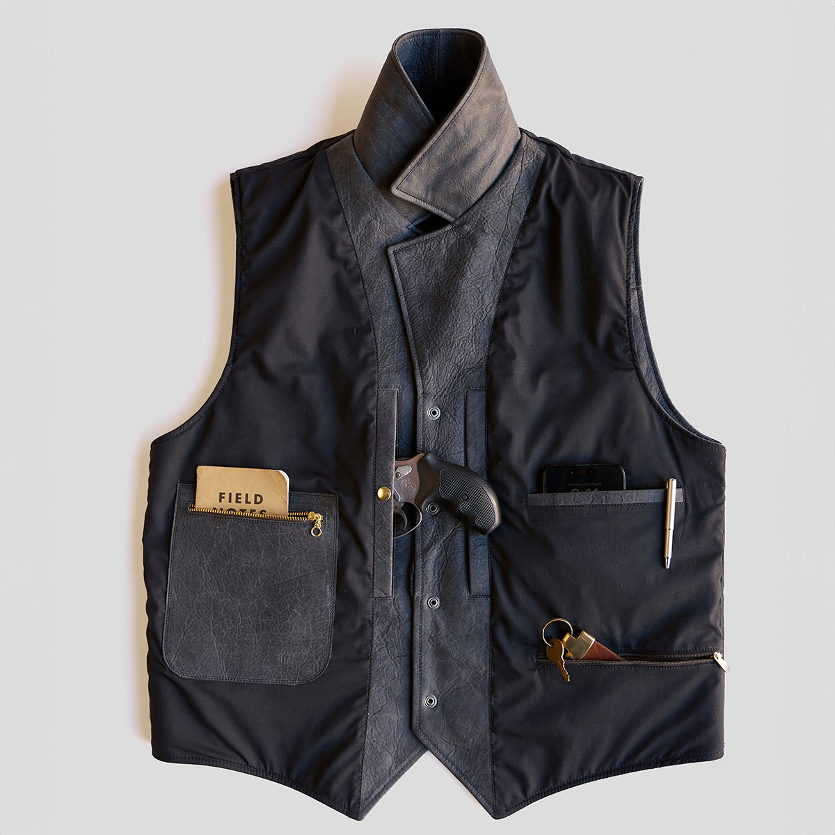 Indy Bison Ranchers Vest No.39 | Charcoal