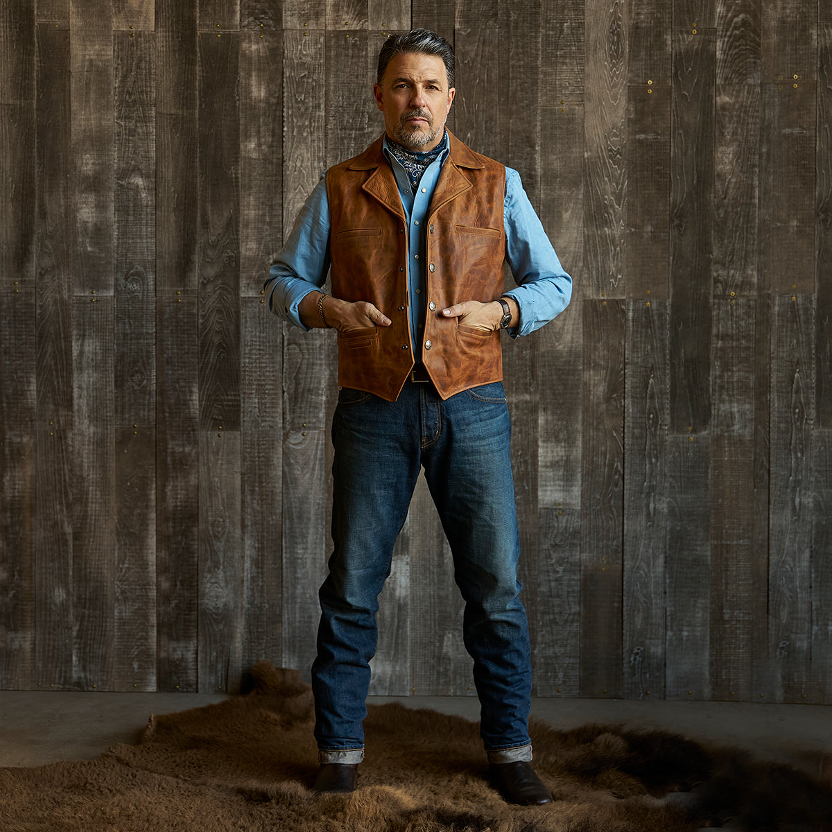 No.39 Indy Bison Ranchers Vest | Saddle Tan (NEW)