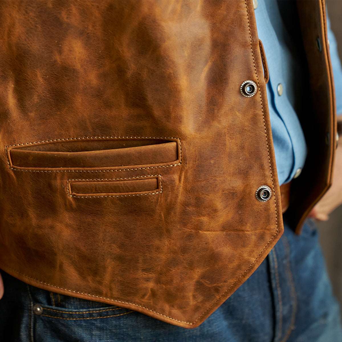 No.39 Indy Bison Ranchers Vest | Saddle Tan (NEW)