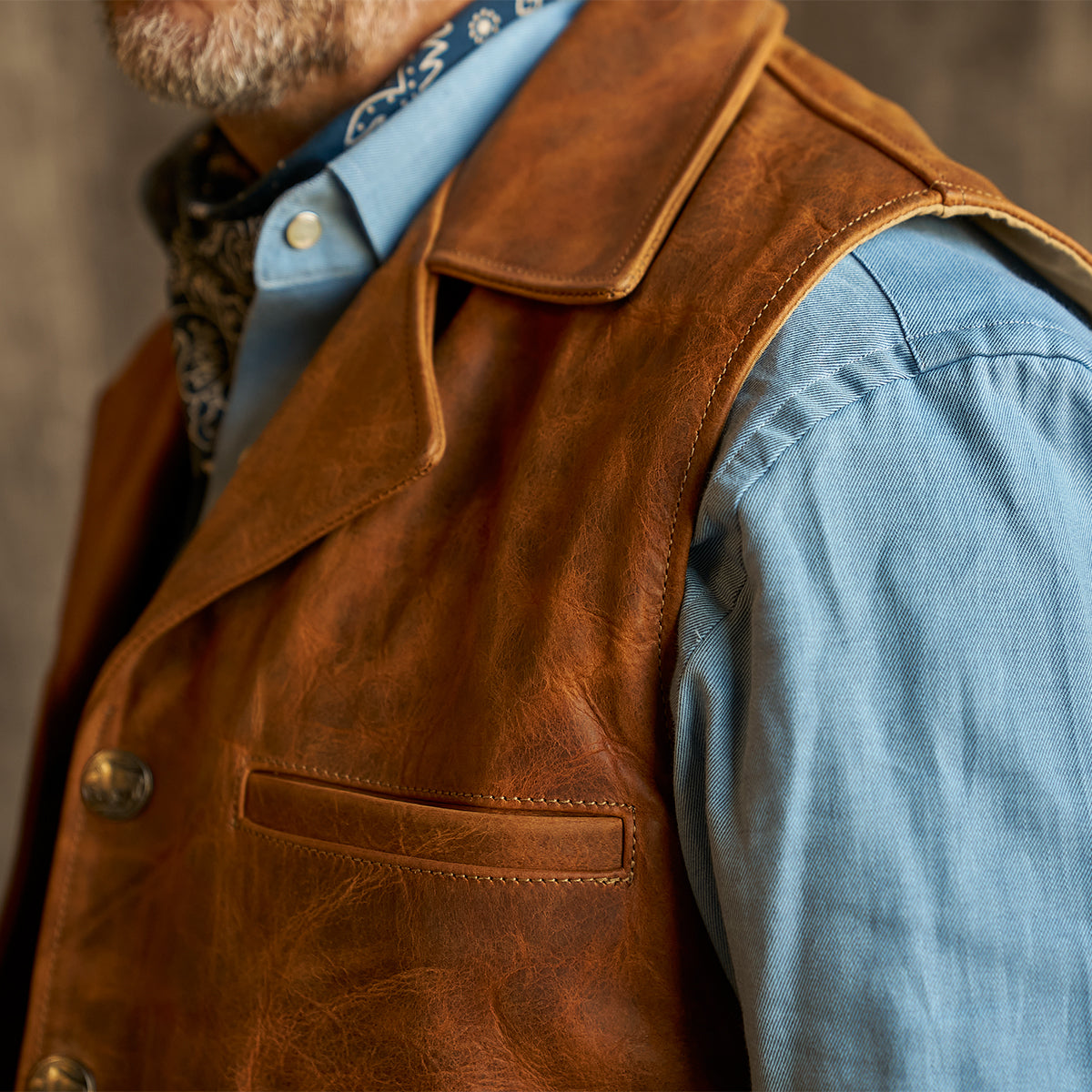 No.39 Indy Bison Ranchers Vest | Saddle Tan (NEW)