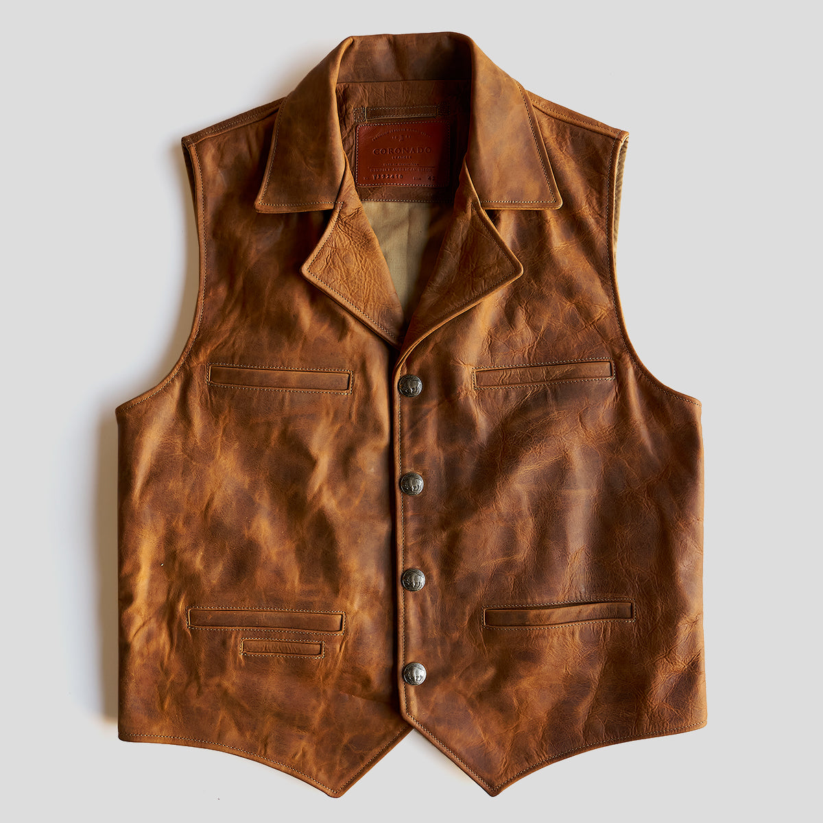 No.39 Indy Bison Ranchers Vest | Saddle Tan (NEW)