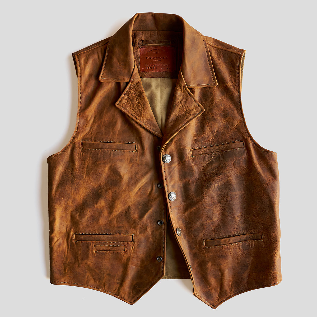 No.39 Indy Bison Ranchers Vest | Saddle Tan (NEW)