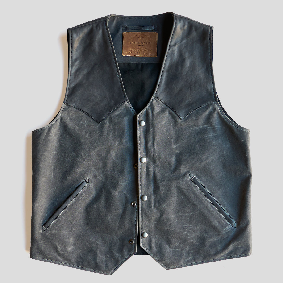 No.450 Jackson Canvas & Bison Vest | Charcoal