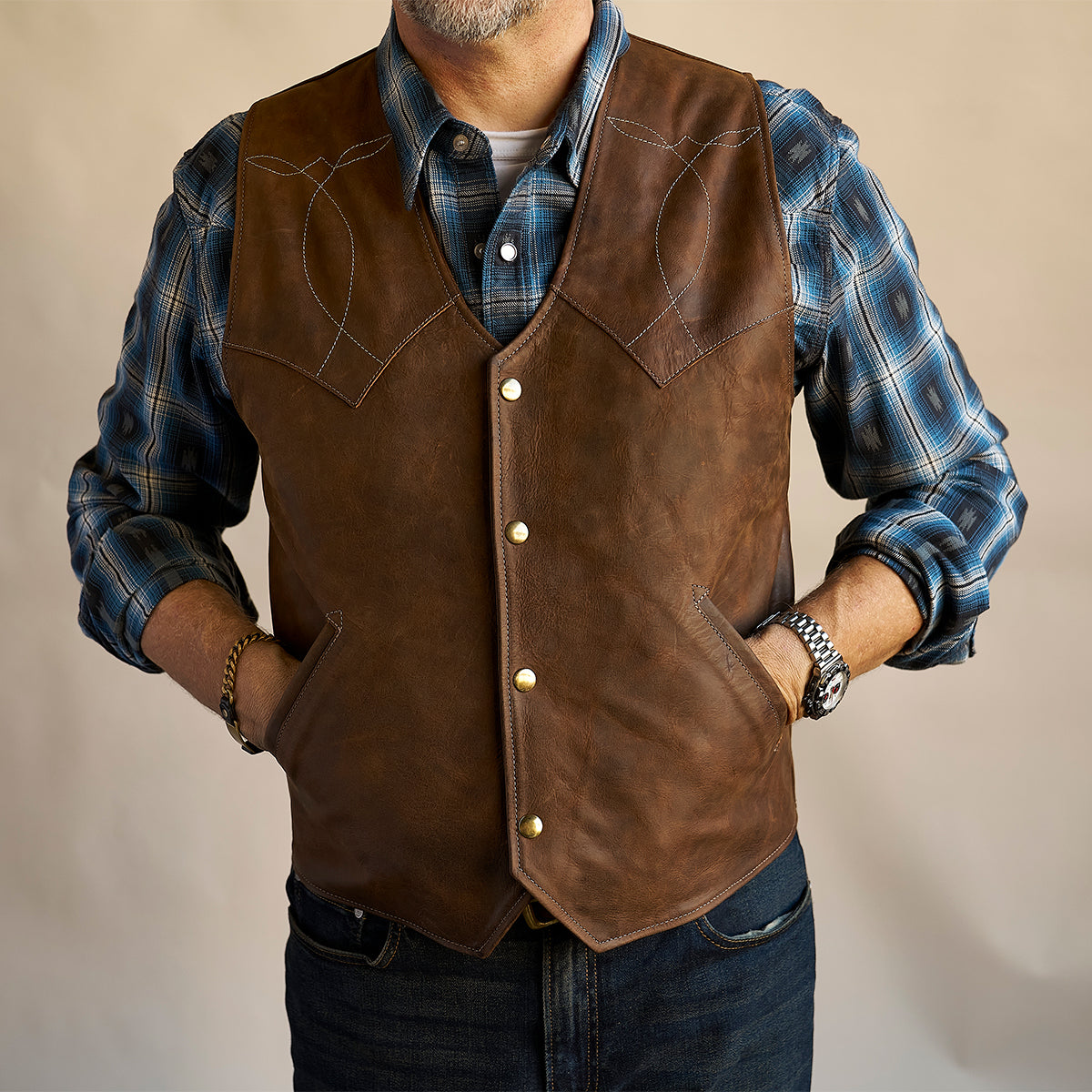 Indy Bison Austin Vest No.450 | Brown