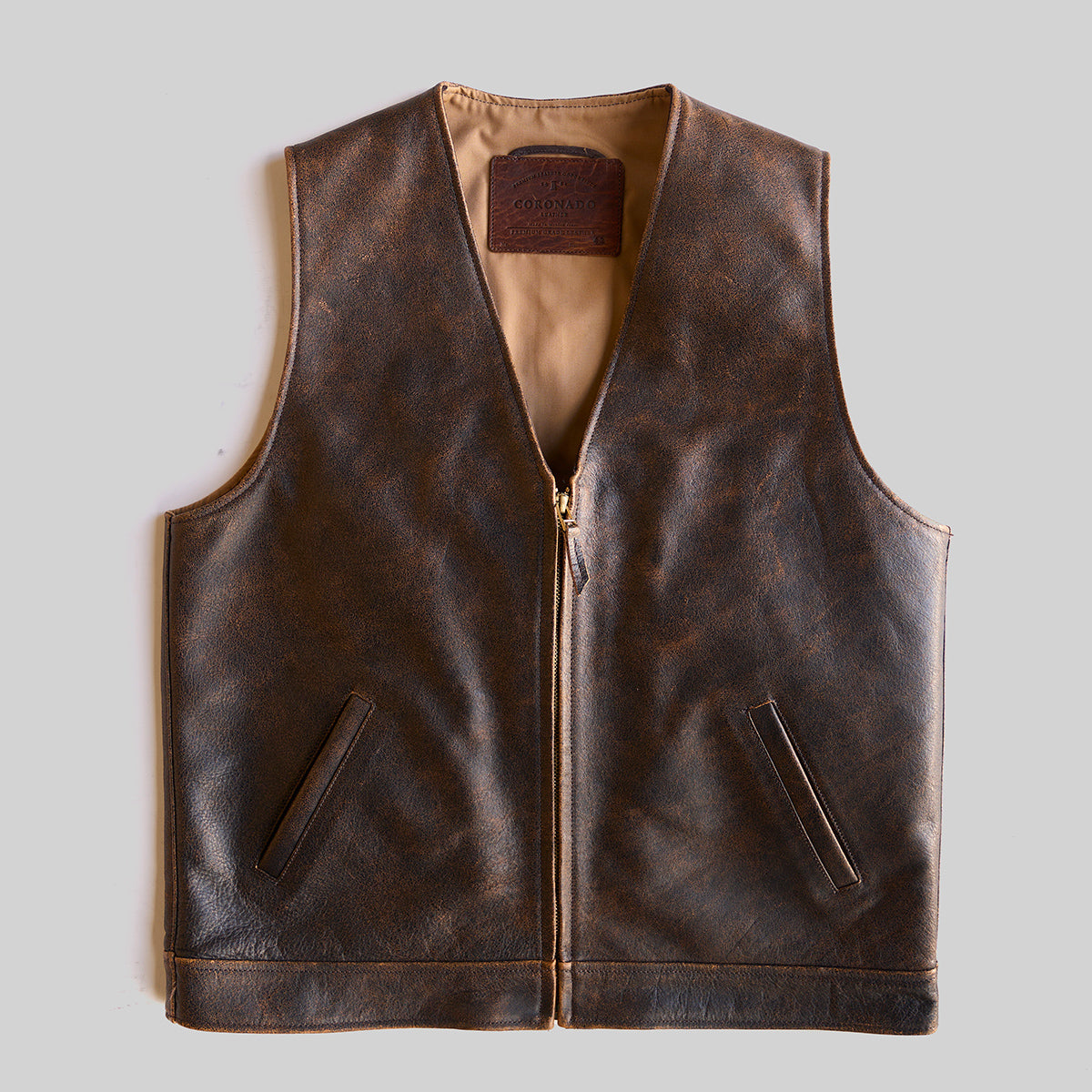 INDIANA VINTAGE ZIP VEST No.745 — Coronado Leather