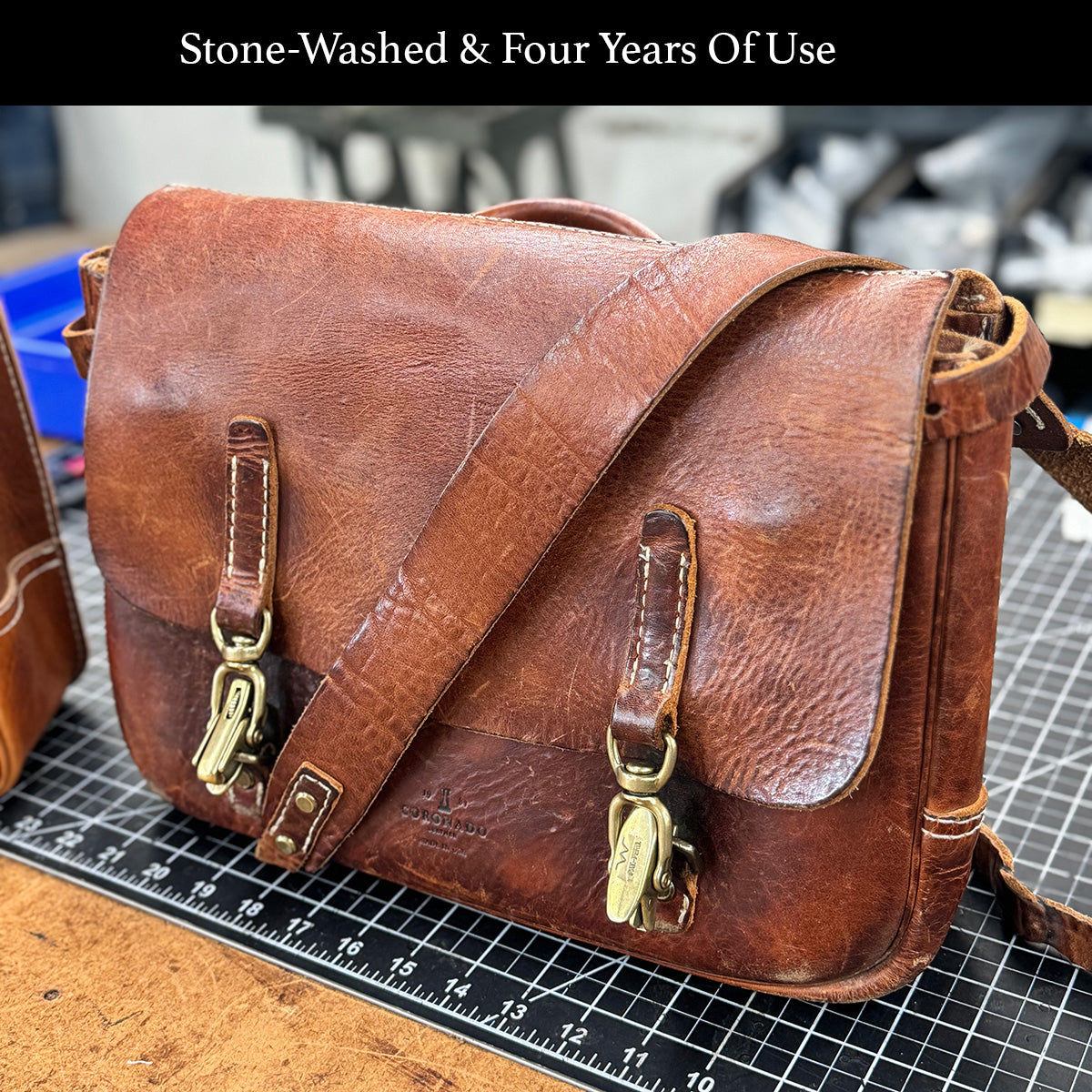 NO.130 Vintage Stone Washed Mailbag