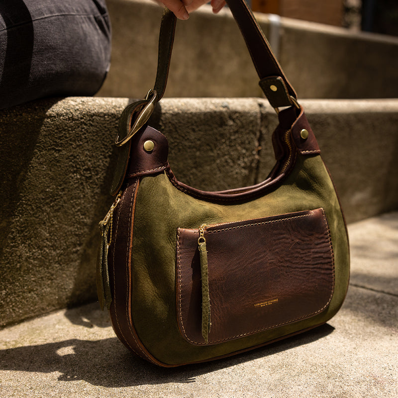 Jackie Leather Hobo Bags - Red