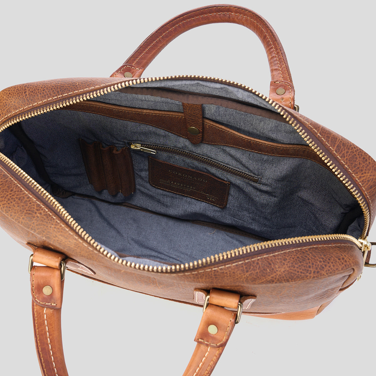 Shelby Bison & Horween® Briefcase — Coronado Leather