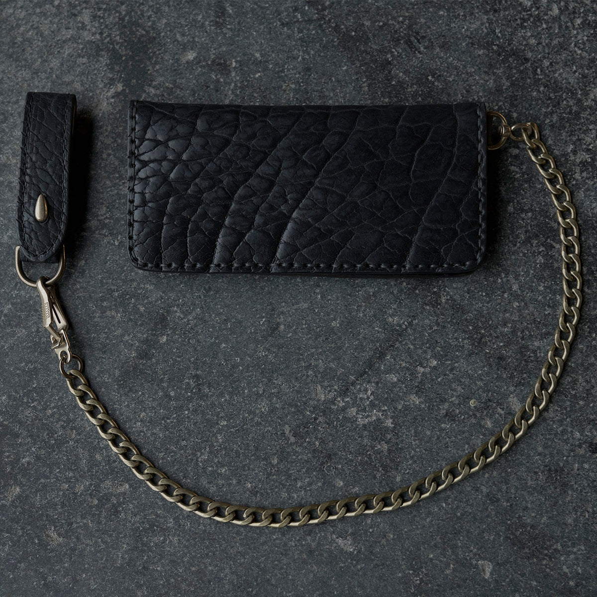NO.830 Long Wallet | Shrunken Bison Black