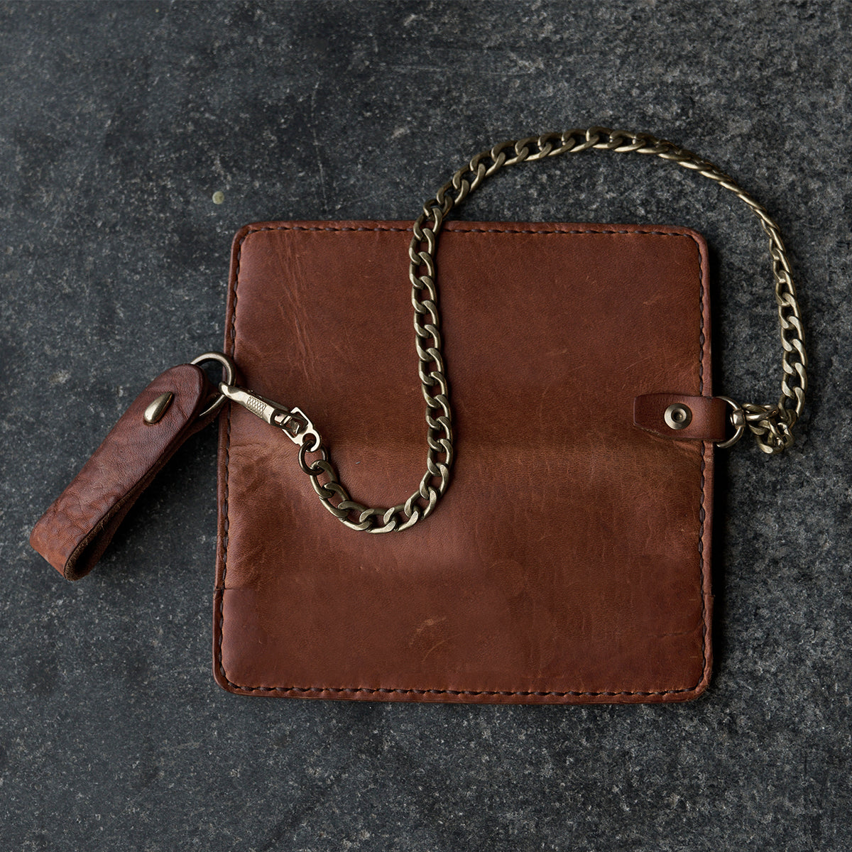 Long Vintage Stone-Washed Wallet