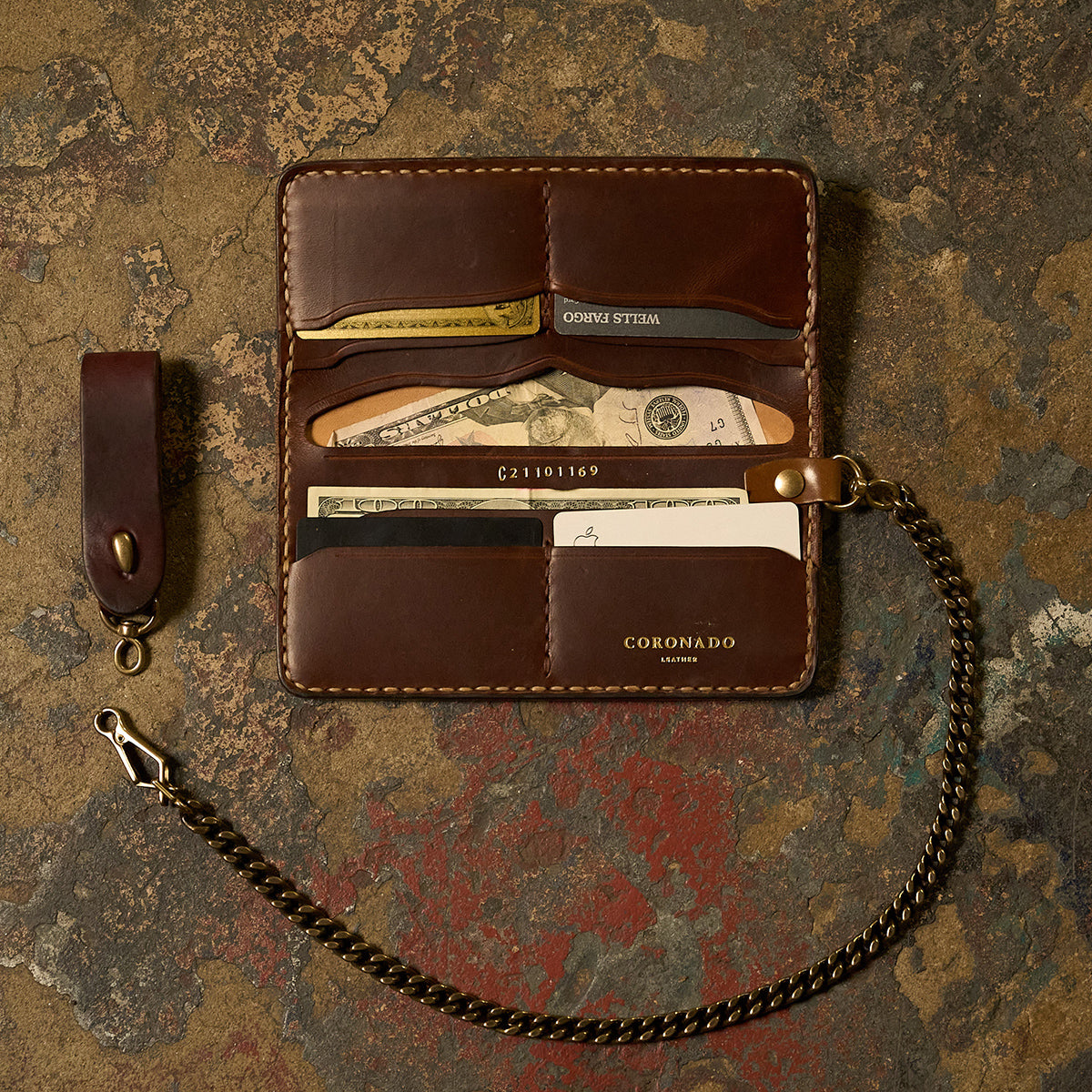 90 Horween Shell Cordovan & French Chèvre Combo Bifold Wallet