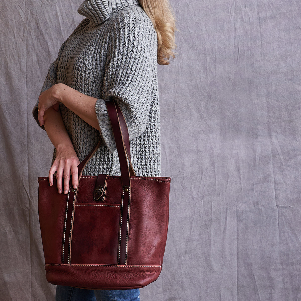 Stone-Washed Tote No.532 | LE Russet