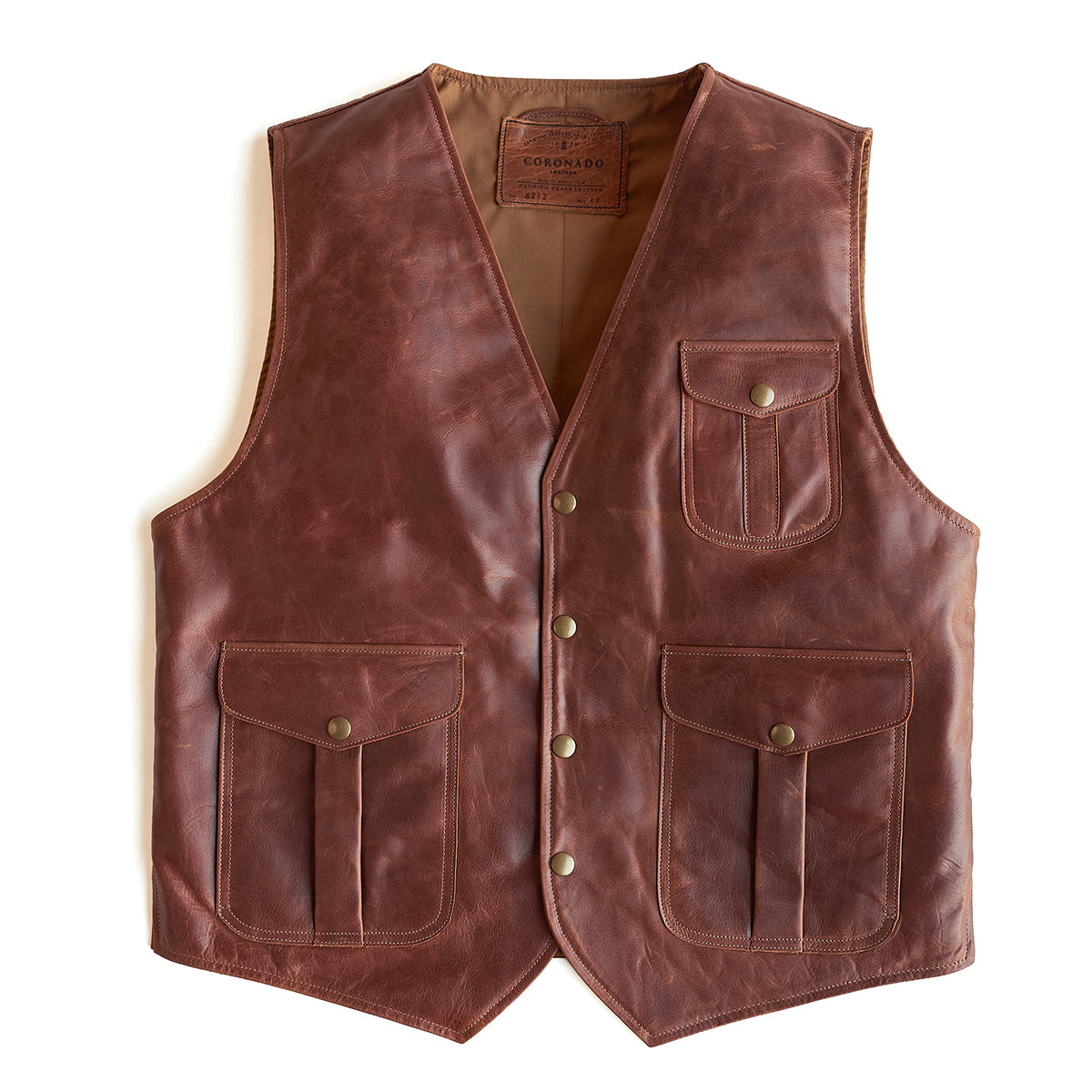 Preston Antiqued Whiskey Vest No.62