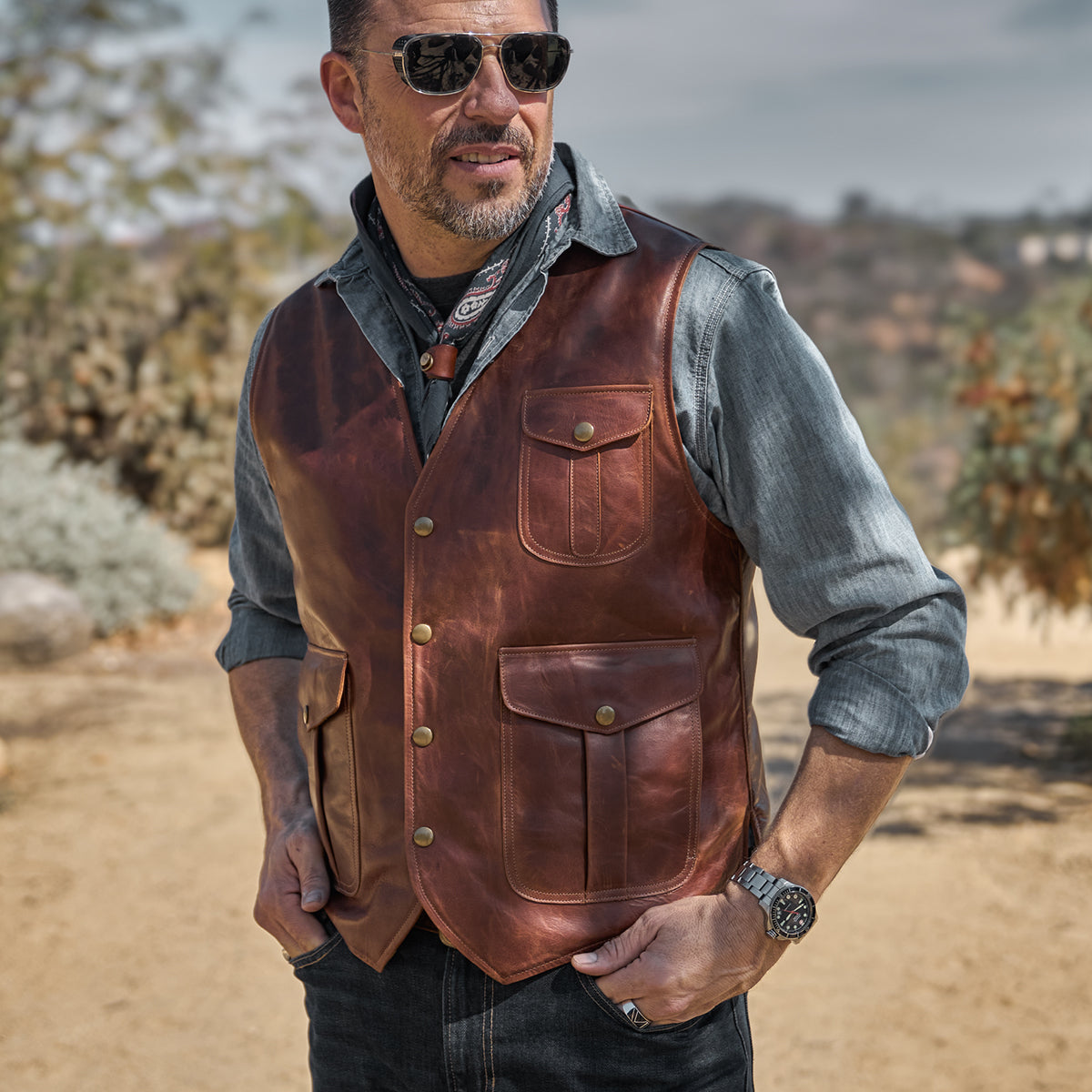 Coronado on sale leather vest