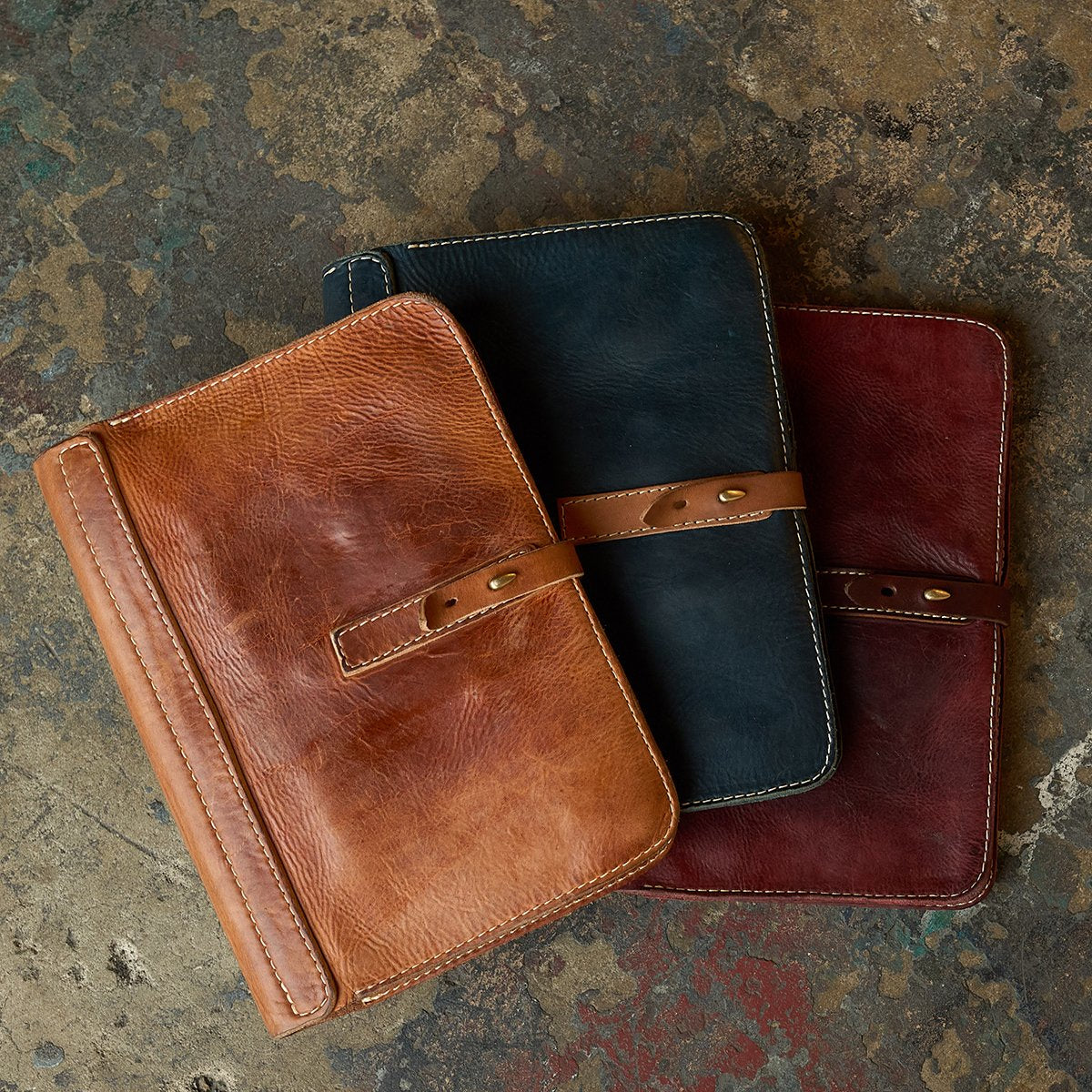 Stone-Washed Executive Folio | LE Russet