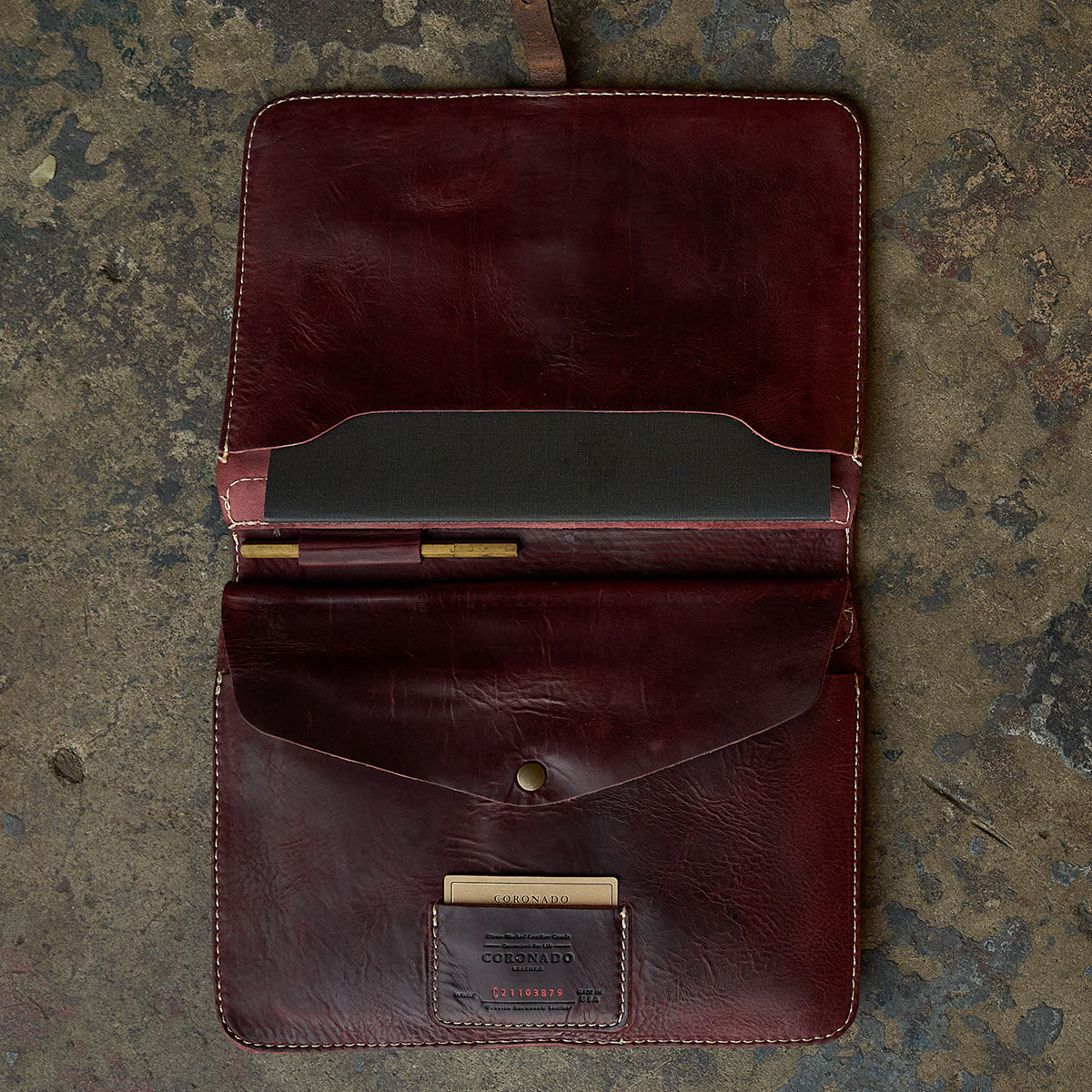 Stone-Washed Executive Folio | LE Russet