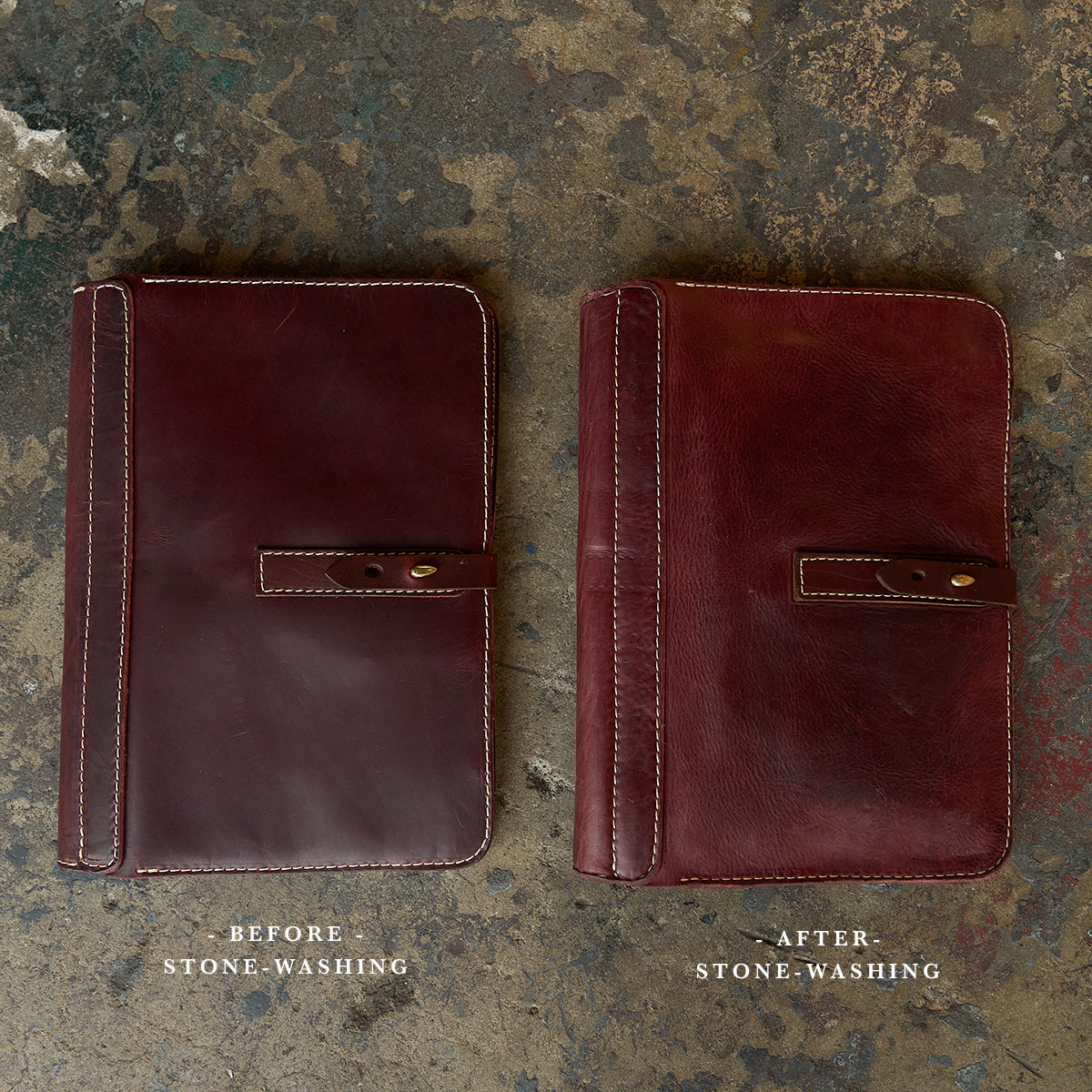 Stone-Washed Executive Folio | LE Russet