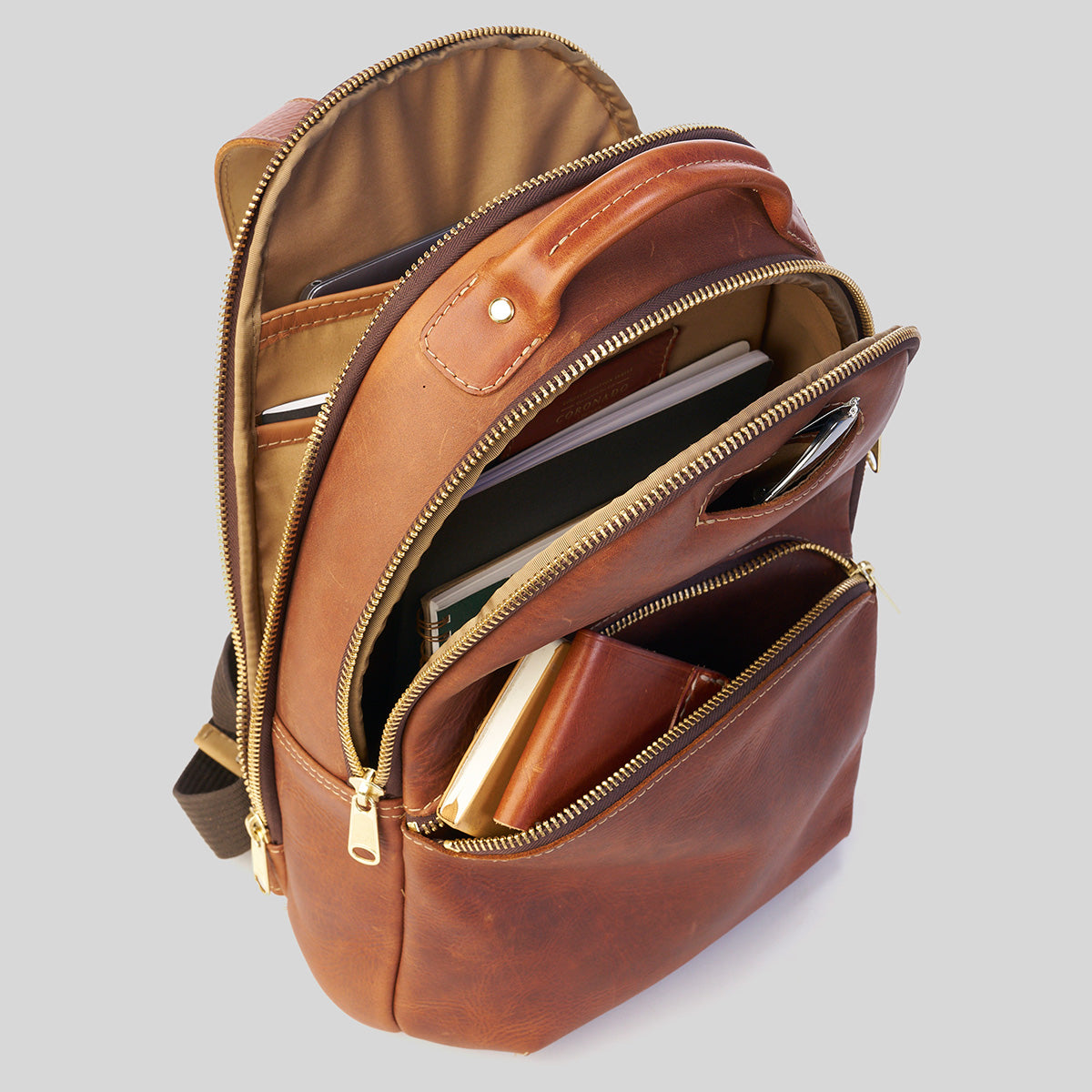 Clark Backpack No. 952 | CCW LE Saddle x20 — Coronado Leather