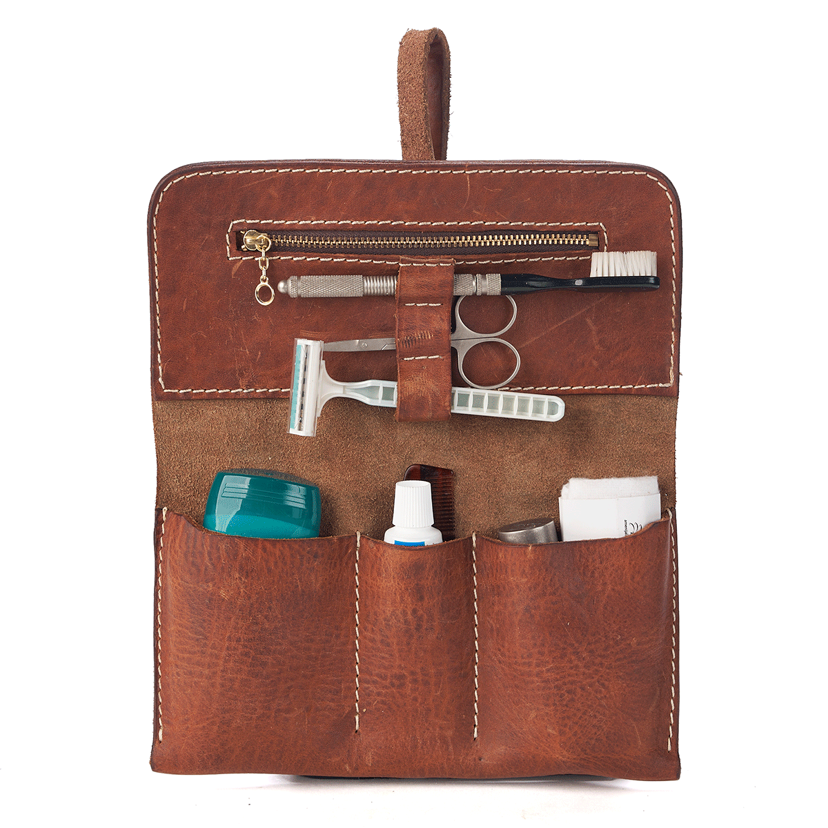 Vintage Stone-Washed Roll Dopp #961 — Coronado Leather