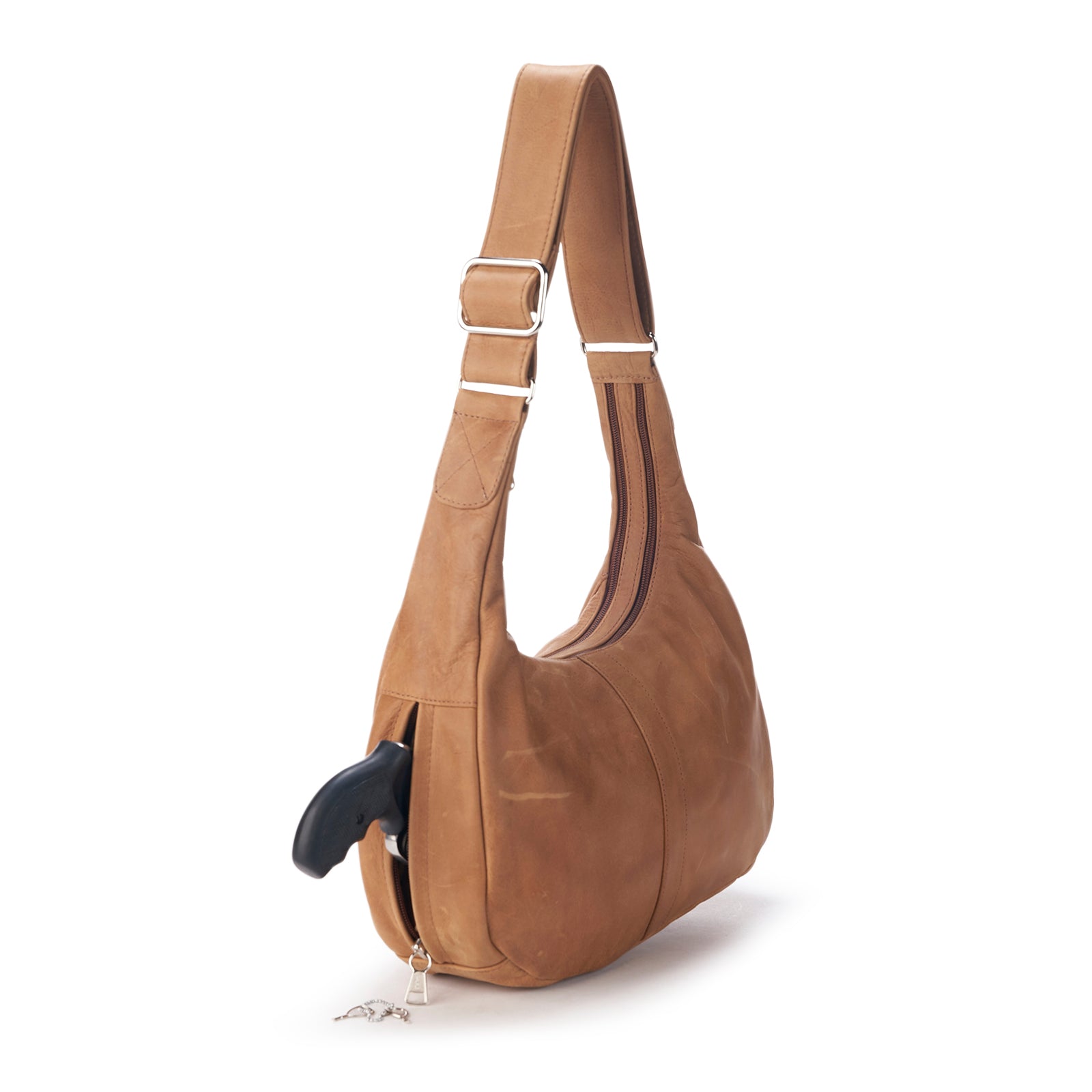 The Row Womens Single Strap Zip Top Grain Leather Hobo Handbag