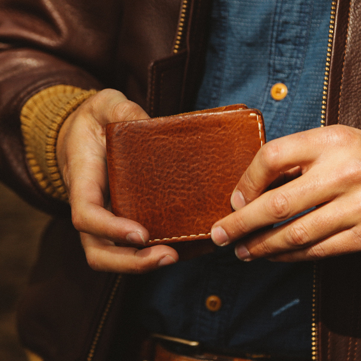 Vintage Stone-Washed Wallet No.623 | Indigo