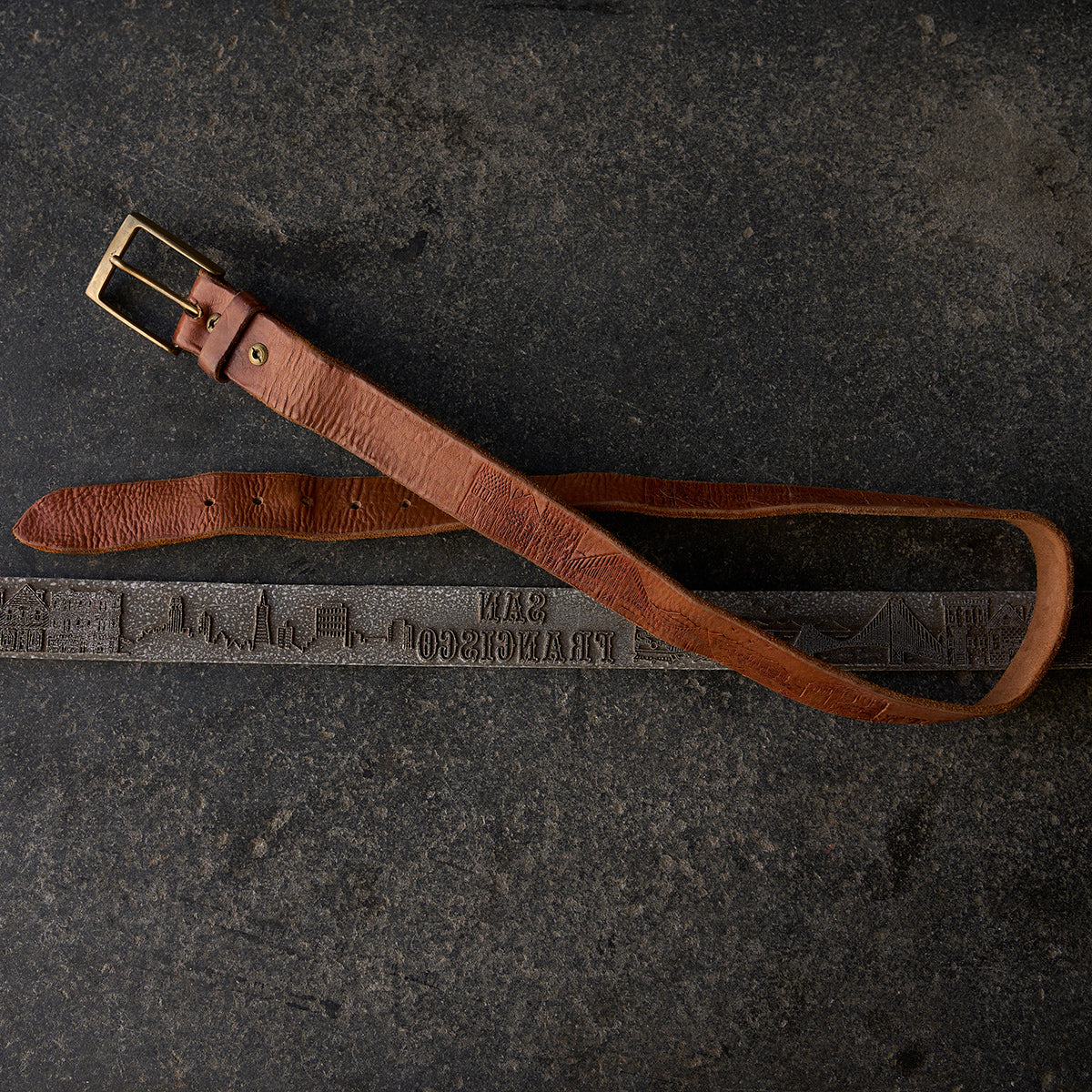 Vintage Embossed Horsehide Belt No.150 | Eagle