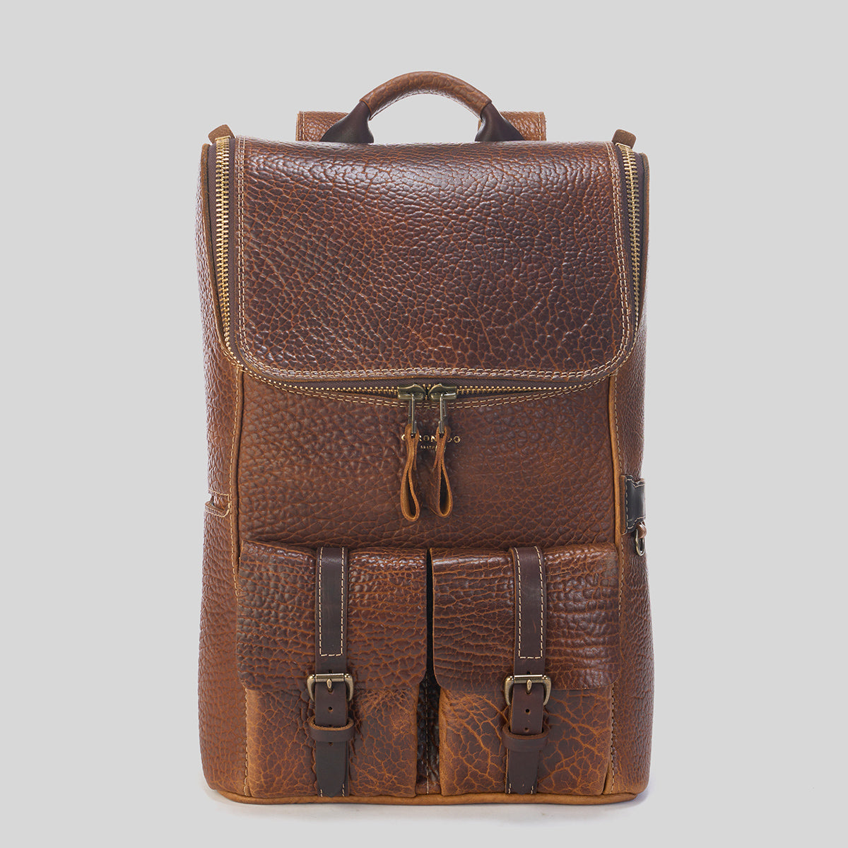 Bison leather backpack Clearance