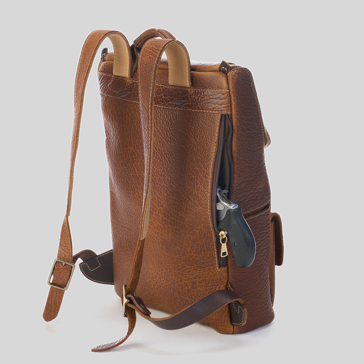 Bison leather backpack Clearance