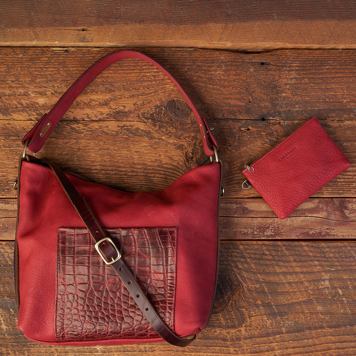 Jean Hobo Set | LE Horween Red