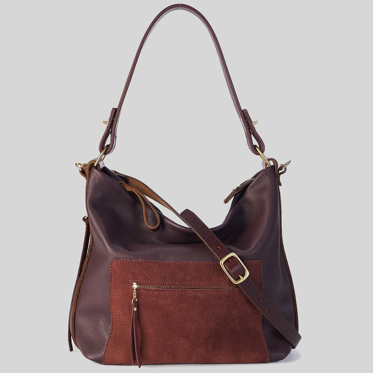 Jean Italian Hobo | Burgundy (LE)