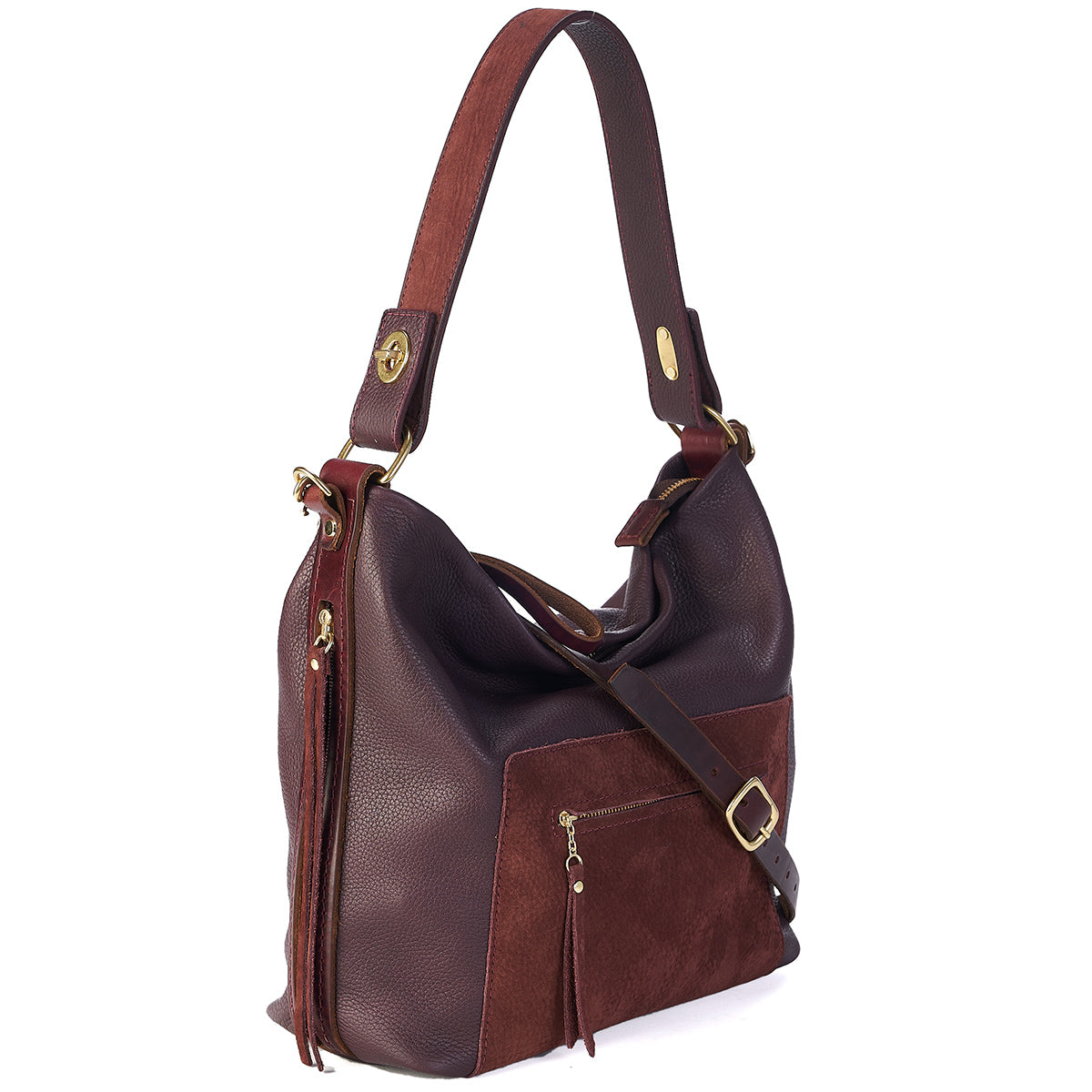 Jean Italian Hobo | Burgundy (LE)