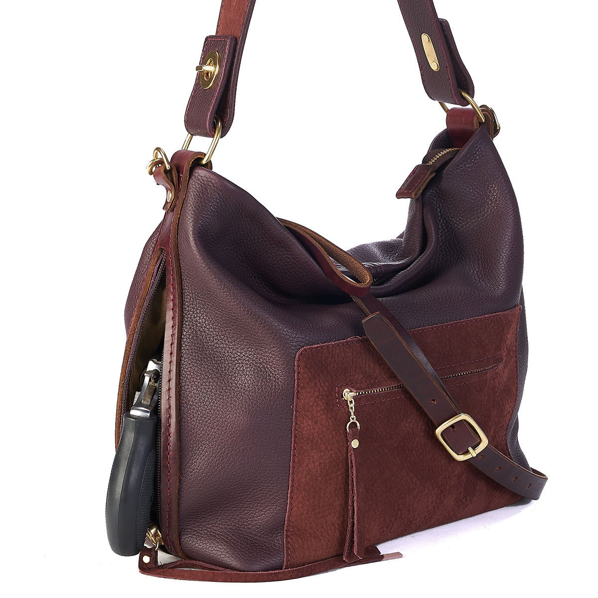 Jean Italian Hobo | Burgundy (LE)