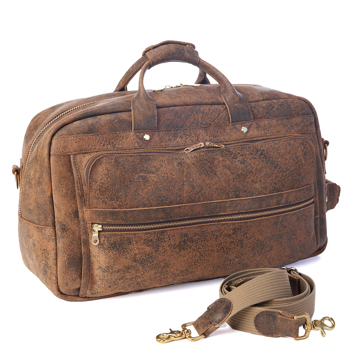 Antiqued Bison Duffel #401