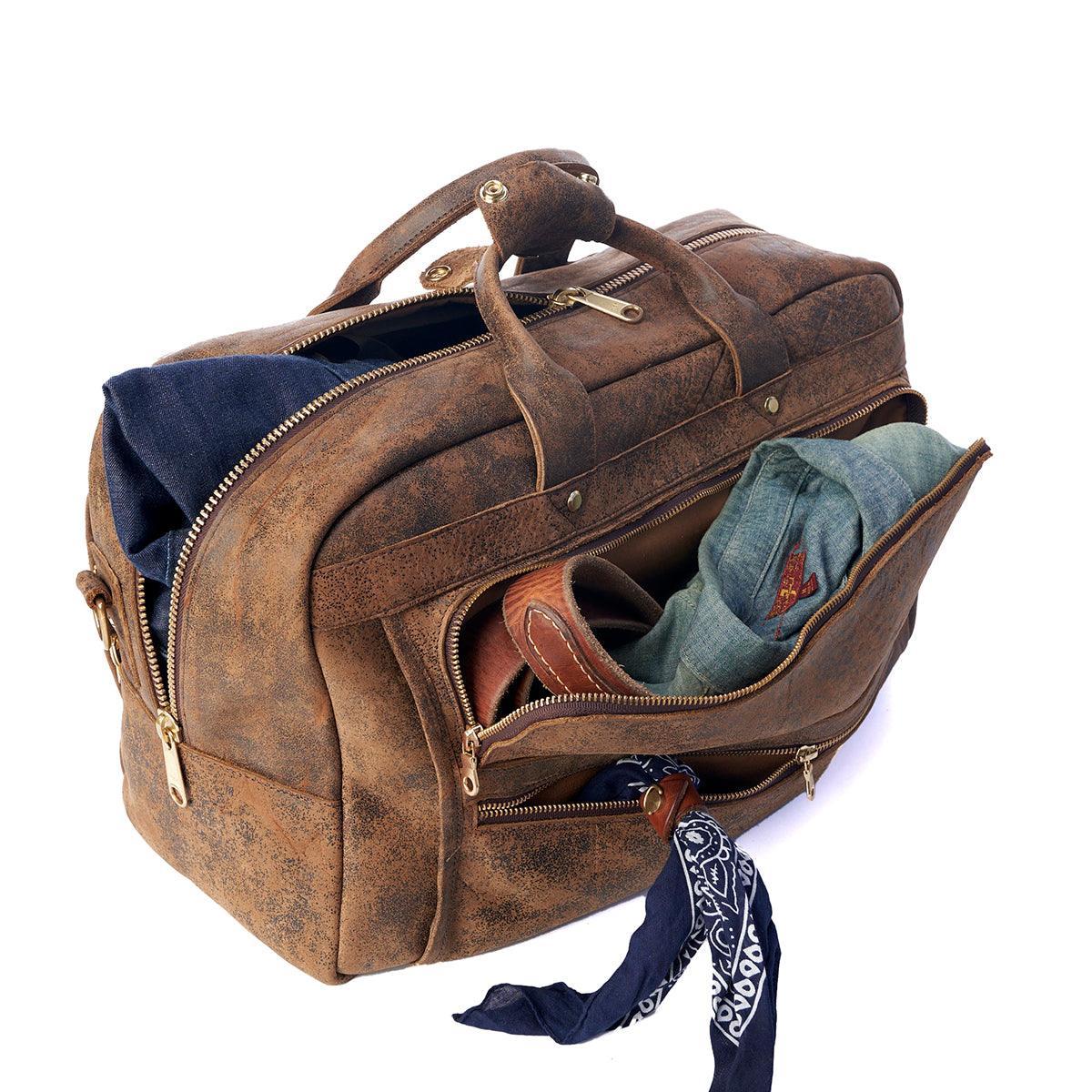 Antiqued Bison Duffel #401