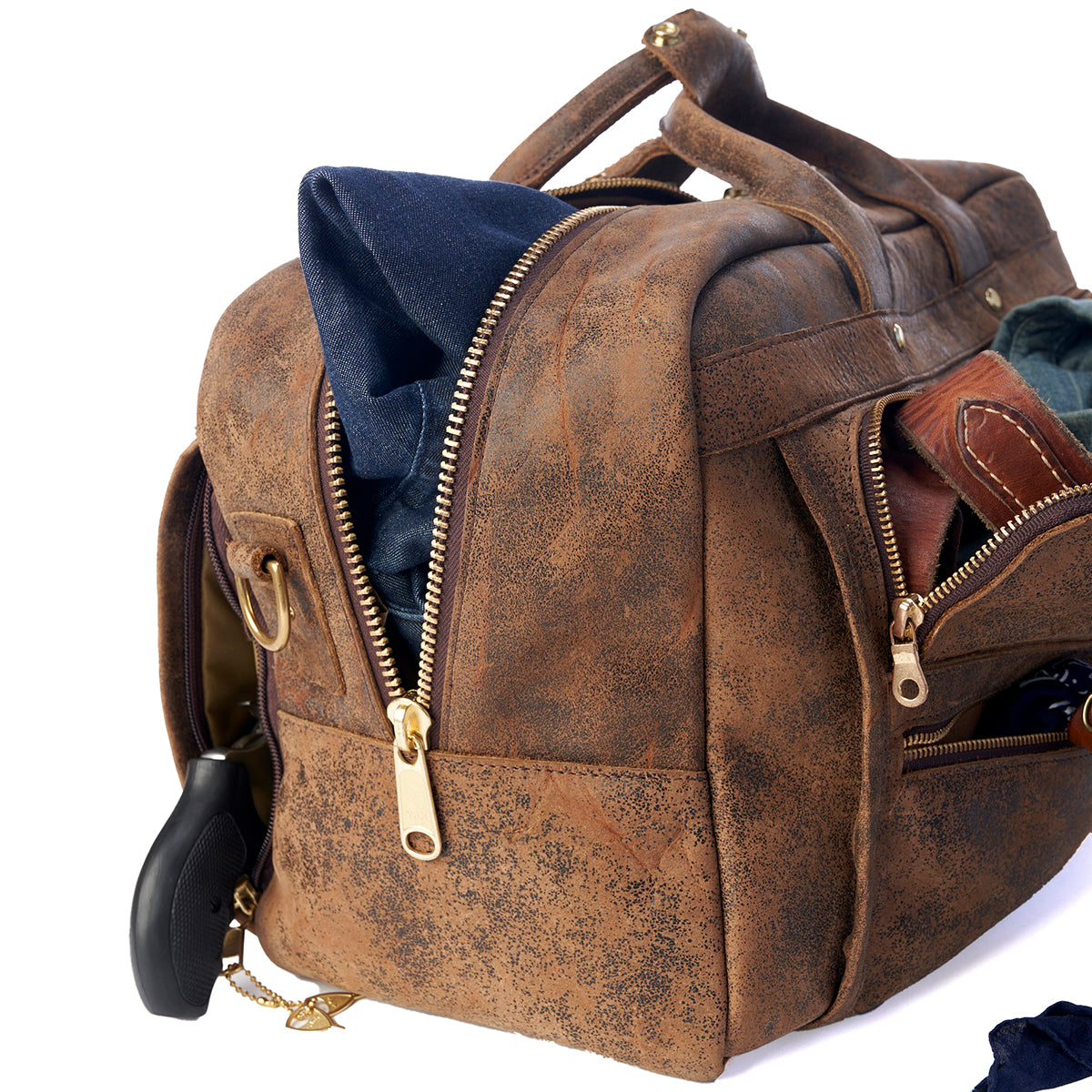 Antiqued Bison Duffel #401