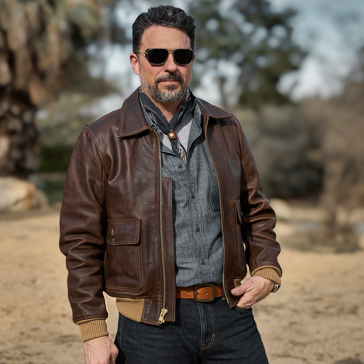 Bison Riding Jacket Indy Bison G-1 Flight Jacket