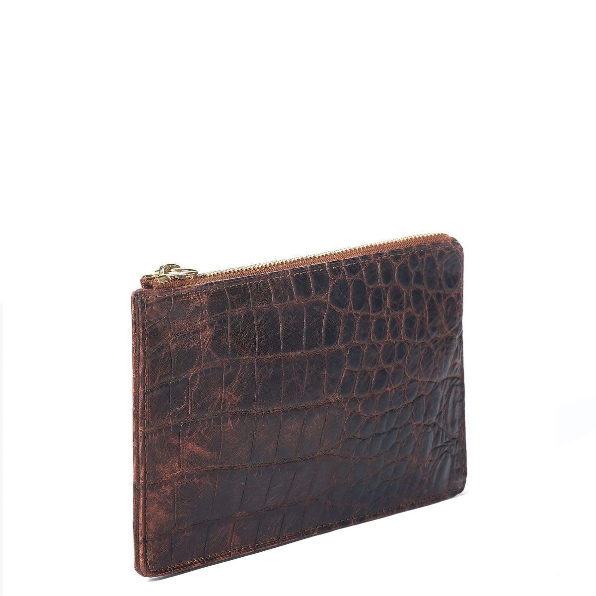 Croc-Embossed Wristlet