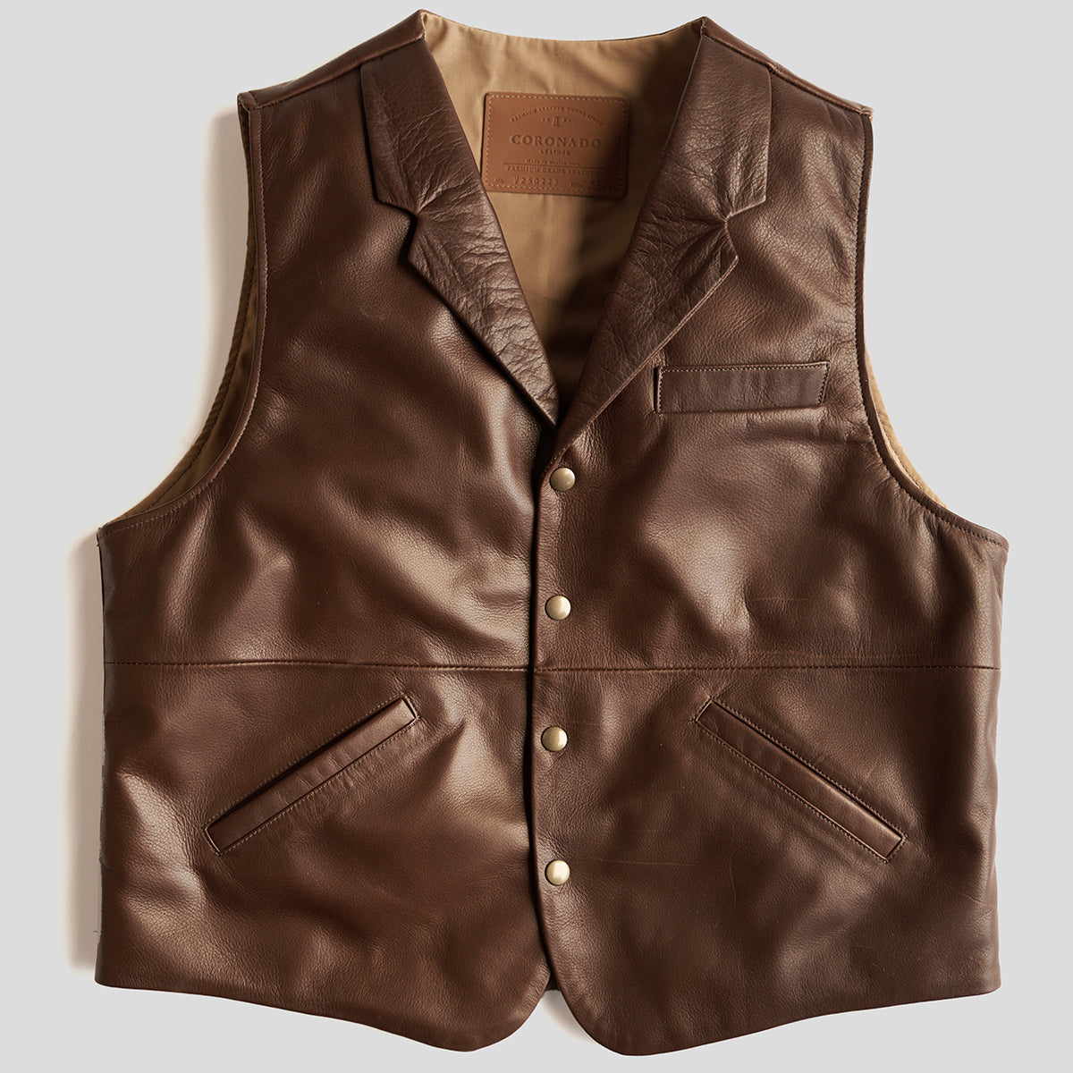 Classic Lapel Vest #25 — Coronado Leather