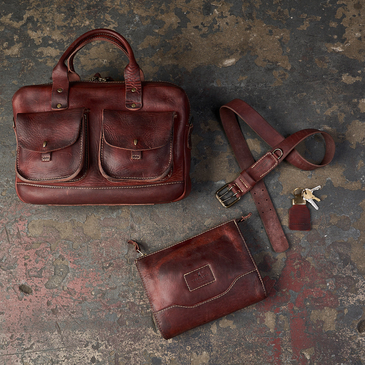 Stone-Washed Briefcase No. 100 (Russet LE)