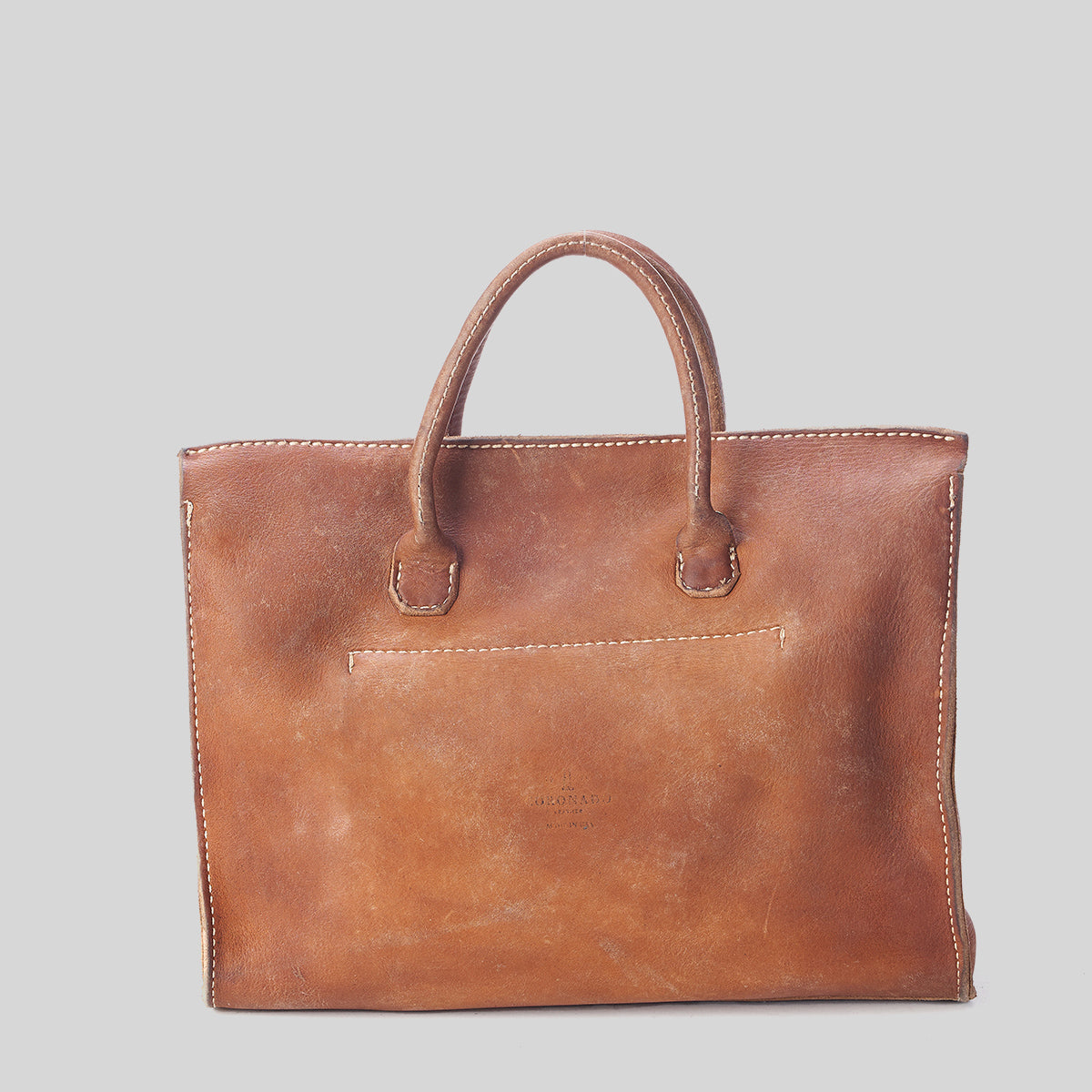 Stone Washed Satchel No. 930 (Chestnut)